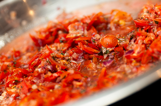 Die Julia, Julia Jakobs, Event, Küche, Eventküche, Restaurant, Clubhaus, Siepental, Essen, Essen-Bergerhausen, Philosophie, Bild von Tomatensalat